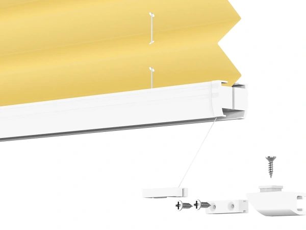 Plisé rolety LUX - látka Lemon fizz 11239 - BLACKOUT (zatemňujúca) 9