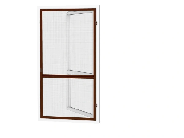 Siete proti hmyzu na DVERE - pántové - ORECH - drevoimitácia - s priečkou 1