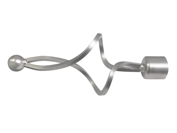 Garniža 19mm - drážková tyč - 1rad - FALIST - satin 2