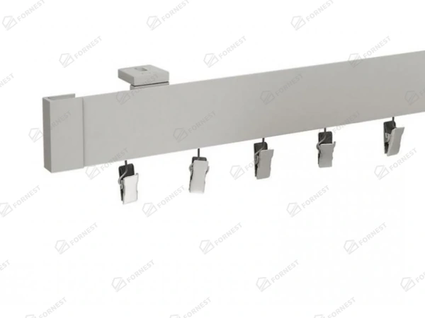 Garniža MODERN 1-drážková na stenu - odtieň INOX