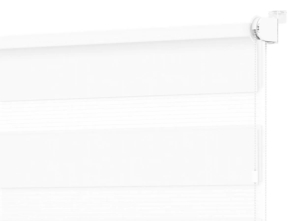 Roleta MINI - denní a noční - látka Zakynthos 01 - bílá