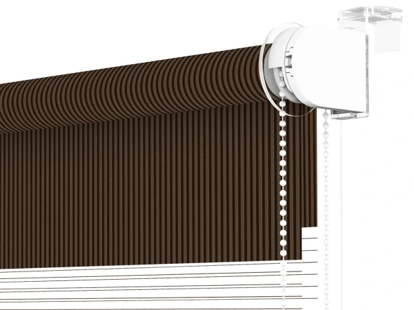 Roleta MINI - deň a noc - látka Miami 1307 - tmavo hnedá 3