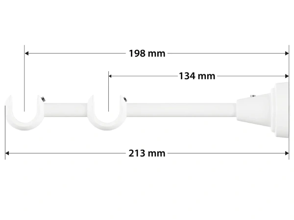 Garniža 19x19mm obyčajná tyč - 2rady - GABI - čierno biela 4