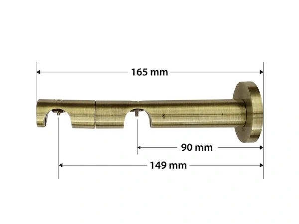 Garniža 19x19mm - drážková tyč - 2rady - PULLO - antik 3
