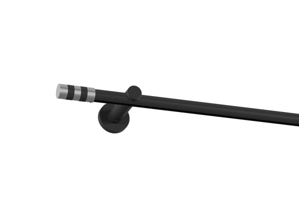 Garniža 19mm drážková tyč - 1rad - VALEC - čierna 1