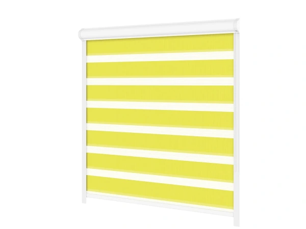 Roleta SWING LITE - deň a noc - látka Bahama 1805 - citrónovo zelená 1