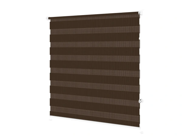 Roleta MINI - deň a noc - látka Miami 1307 - tmavo hnedá 2