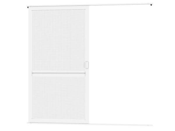 Siete proti hmyzu na DVERE - posuvné - BIELA - RAL 9016 - s priečkou