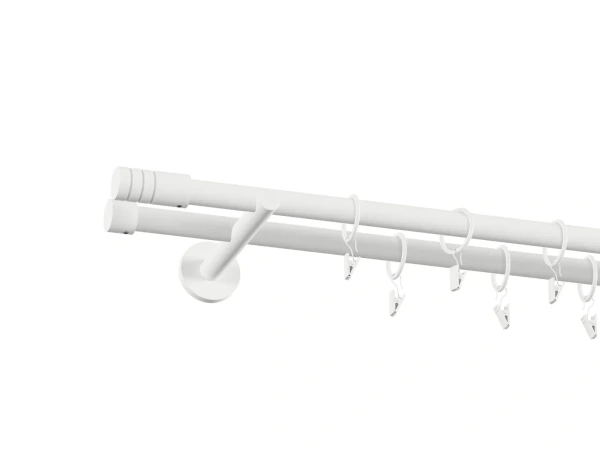 Garniža 19x19mm obyčajná tyč - 2rady - TECHNO - biela