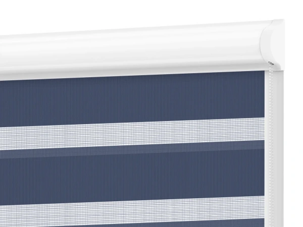 Roleta SWING PREMIUM - deň a noc - látka Bahama 1810 - tmavo modrá