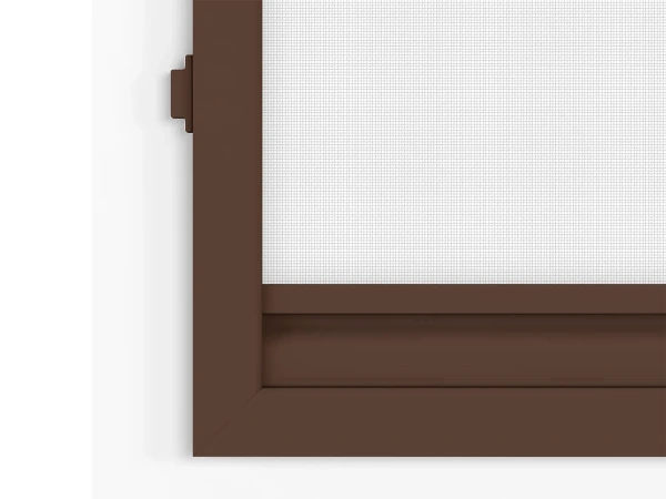 Siete proti hmyzu na DVERE - pántové - TMAVOHNEDÁ - RAL 8019 - s priečkou 7