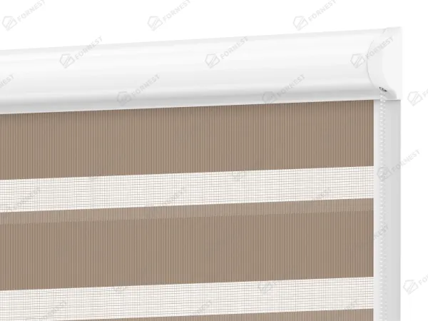 Roleta SWING PREMIUM - deň a noc - látka Miami 1306 - sivo hnedá