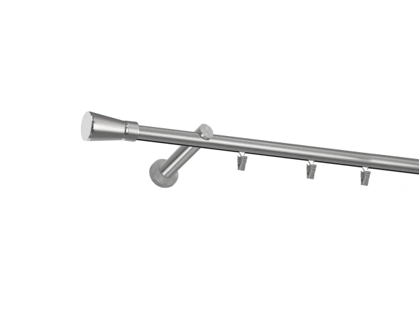 Garniža 19mm - drážková tyč - 1rad - RIMINY - satin