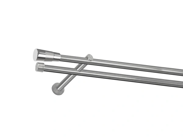 Garniža 19x19mm - drážková tyč - 2rady - VOLEO - satin 1