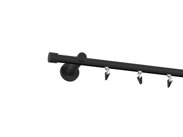 Garniža 19mm drážková tyč - 1rad - PULLO - čierna 2