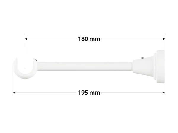 Garniža 19mm obyčajná tyč - 1rad - KVADRAT - biela 4