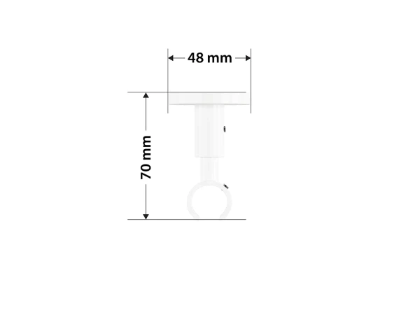 Garniža 19mm drážková tyč - 1rad - VALEC - biela 5