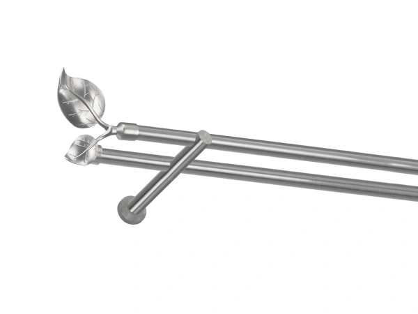 Garniža 19x19mm - 2rady - LIST VEĽKÝ - satin 1