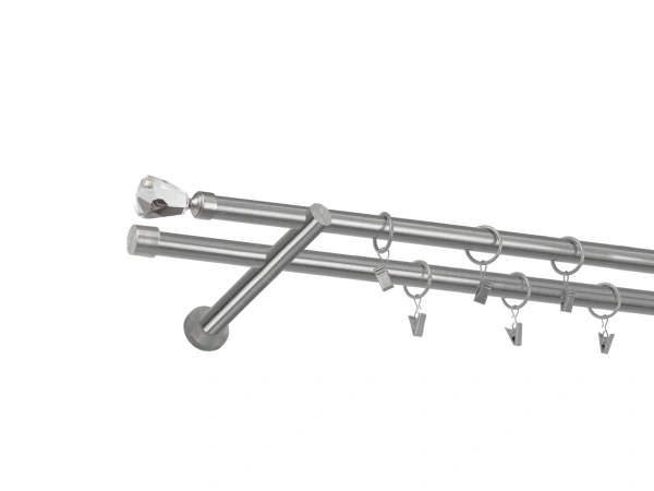 Garniža 19x19mm - 2rady - CRYSTAL CONE - satin