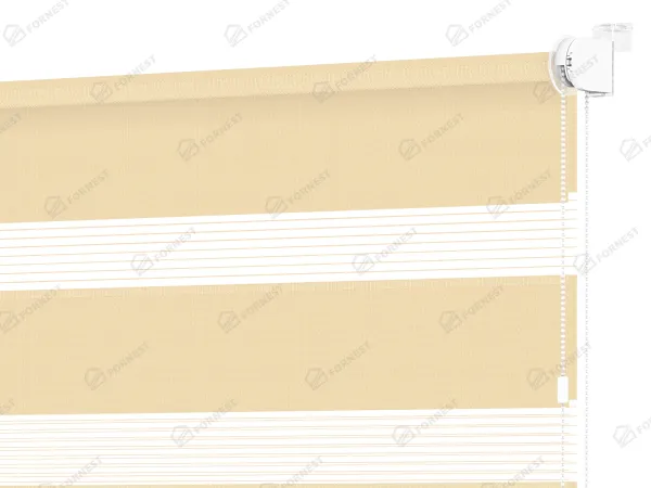 Roleta MINI - deň a noc - látka Zakynthos 05 - croissant