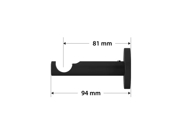 Garnýž 19mm obyčejná tyč - 1 řadá - KVADRAT - bílá a černá 3