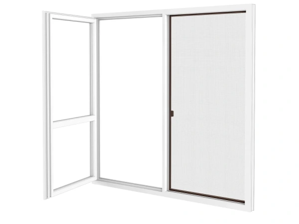 Siete proti hmyzu na DVERE - posuvné - TMAVOHNEDÁ - RAL 8019 - bez priečky 4