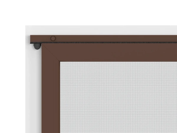 Siete proti hmyzu na DVERE - posuvné - TMAVOHNEDÁ - RAL 8019 - s priečkou 6