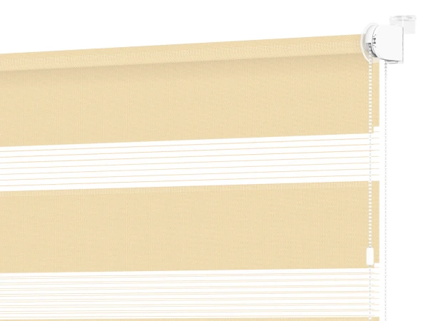 Roleta MINI - den a noc - látka Zakynthos 05 - croissant