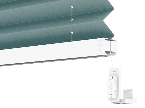 Plisé rolety LUX - látka Vintage teal 11079 - PEARL 4