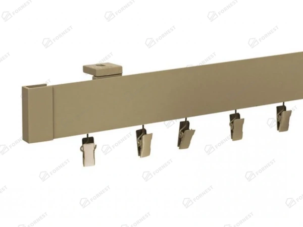 Garniža MODERN 1-drážková na stenu - odtieň ČIERNA