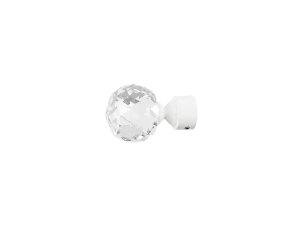 Garniža 19mm drážková tyč - 1rad - GUĽA CRYSTAL - biela