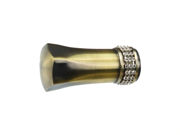 Garniža 25x25mm - 2rady - PLUTON CRYSTAL - antik