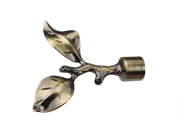 Garniža 19x19mm - drážková tyč - 2rady - LIST ROSE - antik