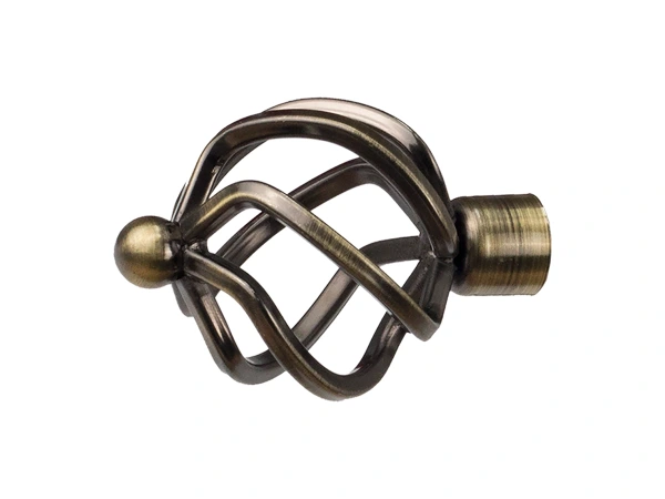 Garniža 19x19mm - drážková tyč - 2rady - SPIRAL - antik