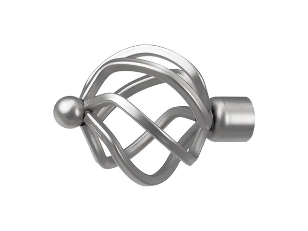 Garniža 19mm - drážková tyč - 1rad - SPIRAL - satin