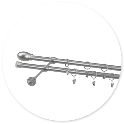 Kovové garníže farba satin